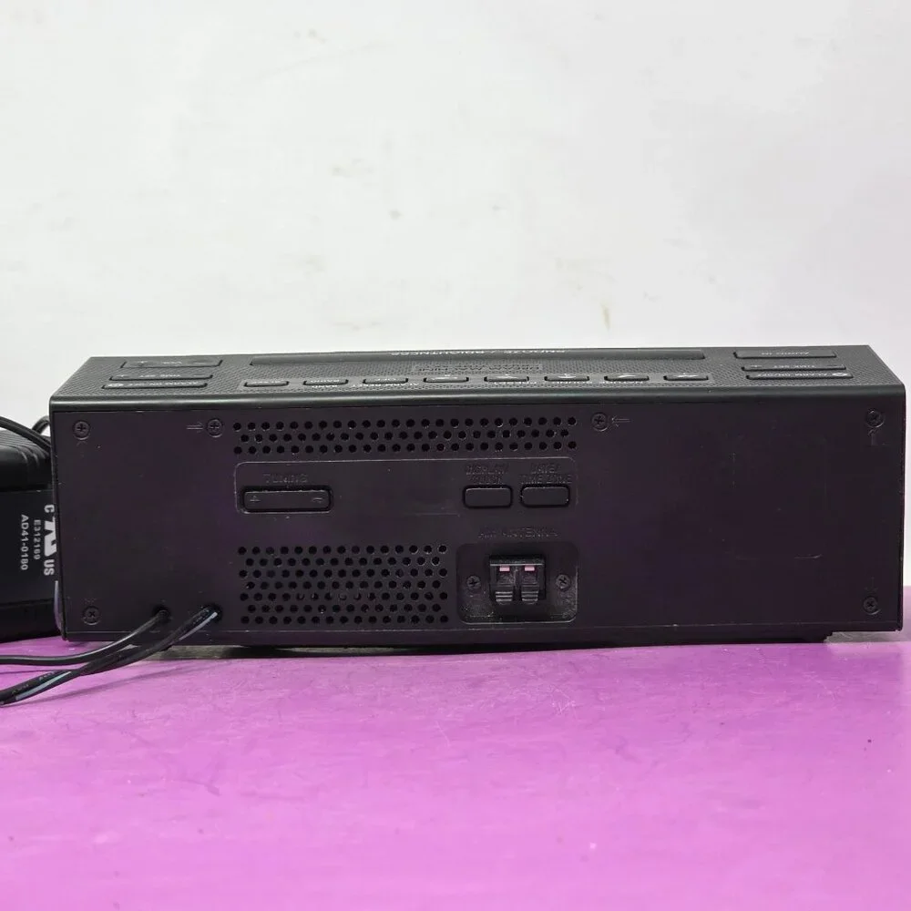 Sony‎ Black Digital Alarm Clock Radio With Nature Sounds & Snooze Function Works
